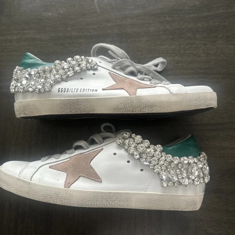 Golden Goose Super Star Rhinestones Embolished  Sneakers Size 40
